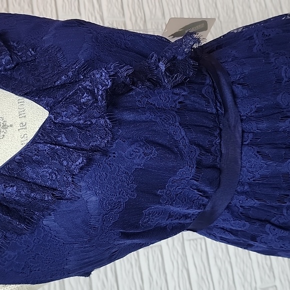 Lace Navy Dress - Picture 3 of 4